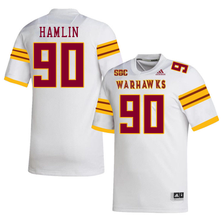 #90 Jaden Hamlin Louisiana-Monroe Warhawks College Football Jerseys Stitched-White